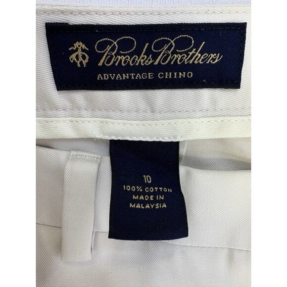 Brooks Brothers Advantage Chino Stretch Pants Womens High-Rise Sz 10 Ivory - Picture 7 of 12
